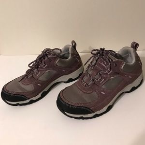 L.L. Bean Womens TEK2.5 Purple Suede & Tan Waterproof Hiking Trail Shoes Sz 8.5M